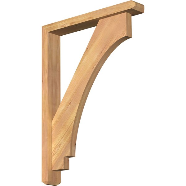 Ekena Millwork Imperial Craftsman Smooth Bracket w/ Offset Brace, Western Red Cedar, 3 1/2"W x 22"D x 30"H BKT0402X22X30IMP04SWR - main